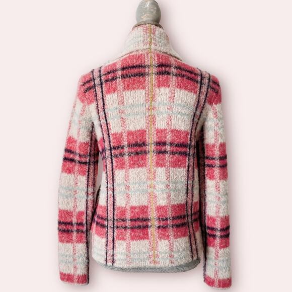 ANTHROPOLOGIE Maeve Aurelia Cozy Plaid Sweater Jacket Supper Soft - Picture 7 of 14